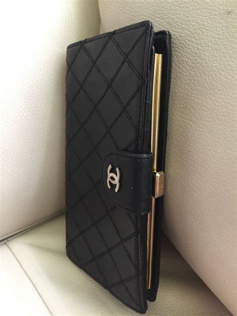 vintage chanel quilted wallet|authentic Chanel wallet.